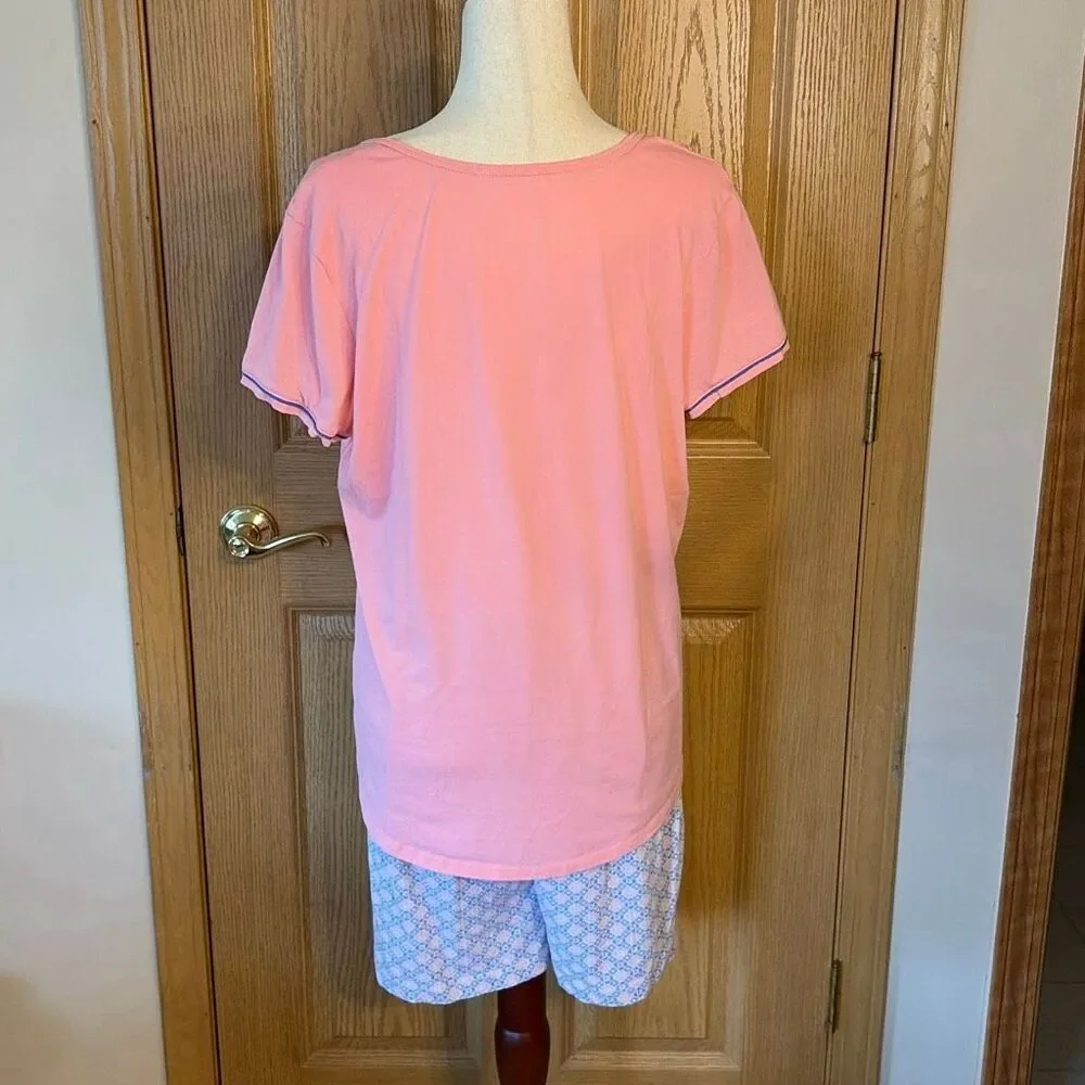 Karen Neuburger 2 Piece T-Shirt Shorts Pajama Set Medium‎